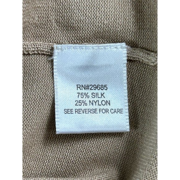 Pendleton Brown‎ Silk Button Up Blazer with T-Shirt Womens Size Medium - Picture 14 of 15